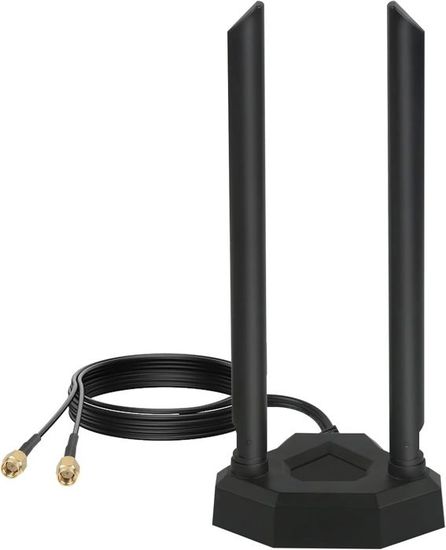 Antenne WiFi Double Bande 8 DBi Avec Base Magnétique - Améliorez Votre Signal
