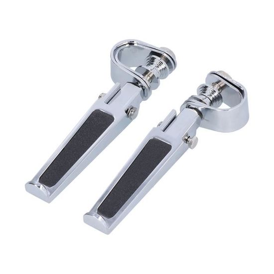 TCMT Repose-pieds Protection Moteur Chromé Coudé 32 Mm Pour Harley Davidson Et Universel - Noir Mat