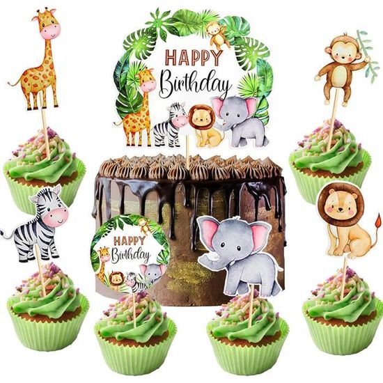 Support A Decorer LOMXI Chat joyeux anniversaire gâteau Topper décor chat  anniversaire thème choix pour animaux de compagnie décorat - Cdiscount  Maison