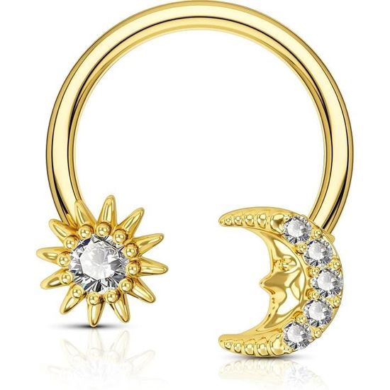 OUFER 16G Fiore Piercing Helix Filettato Interno Piercing Trago Acciaio Chirurgico 316L Conch Lobe 6 mm Gioielli Per Il Corpo Per Le Donne Lip Stud