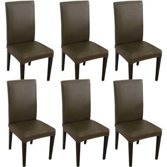 Housse De Siège De Chaise En Cuir Pu Housse Coulissante