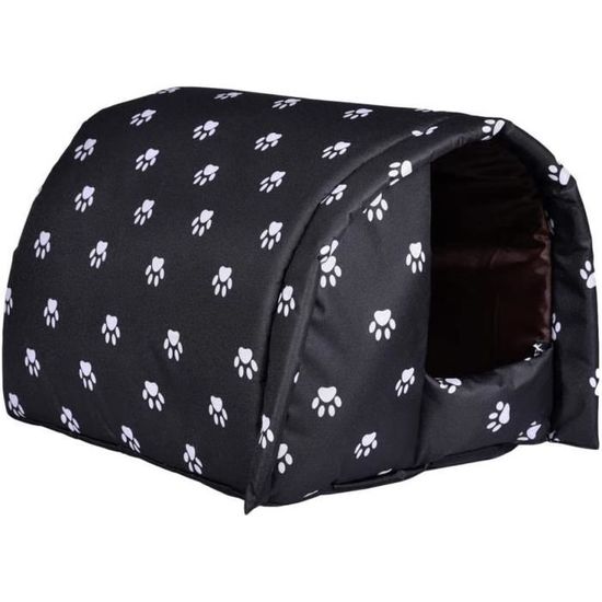 Woyibel Niche D'extérieur Pour Chat Imperméable, Maison Pour Chat Extérieur Hiver, Abri Pour Compagnie Chaud En Tissu Oxford, Grotte Pour Chats Chiens Animaux Lapins, S//L