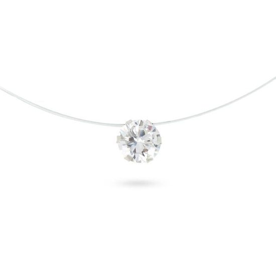 Collier argent et diamant Sale