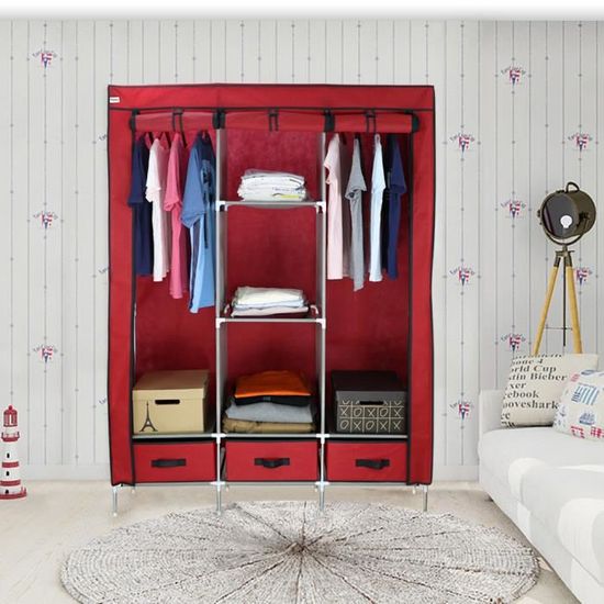 Armoire de Rangement Garderobe polyvalent Penderie de