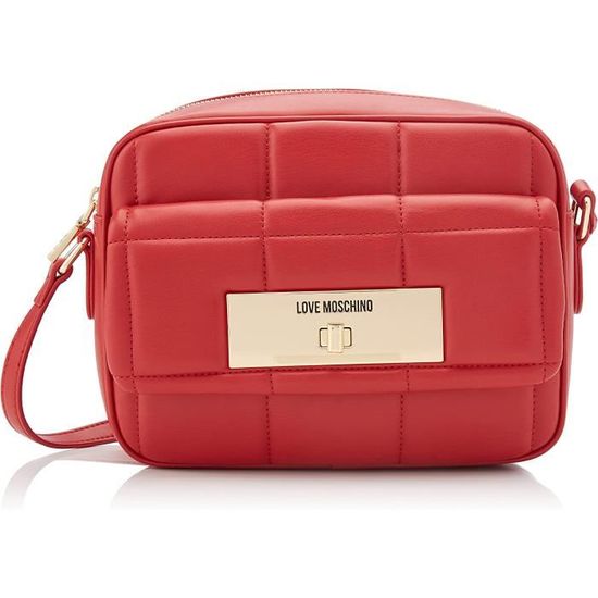 Sac à Main Love Moschino En Cuir Rouge Vif - Bandoulière Neuve Avec étiquettes