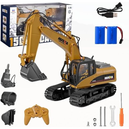 Pelle Télécommandée RC 2,4 GHz - Composants Métalliques - Véhicule De Construction - Jouet 5-11 Ans