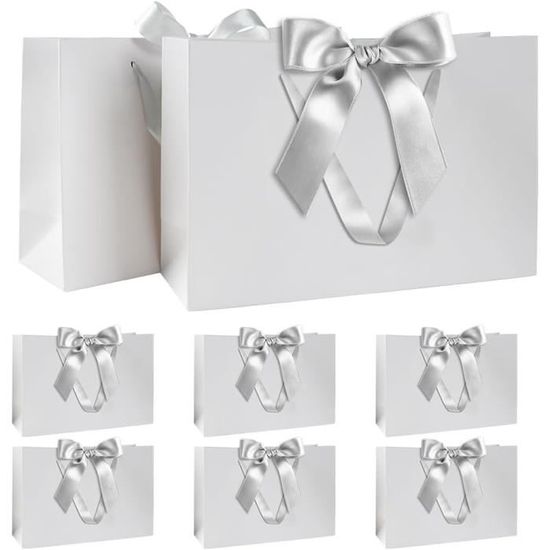 Grand Sac Cadeau Noel Xxl WRAPAHOLIC Lot De 12 Sacs Cadeaux Réutilisables Or Rose Avec Poignées Panier Cadeau Noel