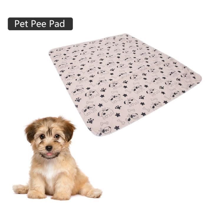 LIA Tapis d'entra?nement de tapis d'urine d'animal de lit de chien imperméable réutilisable 80 * 90cm