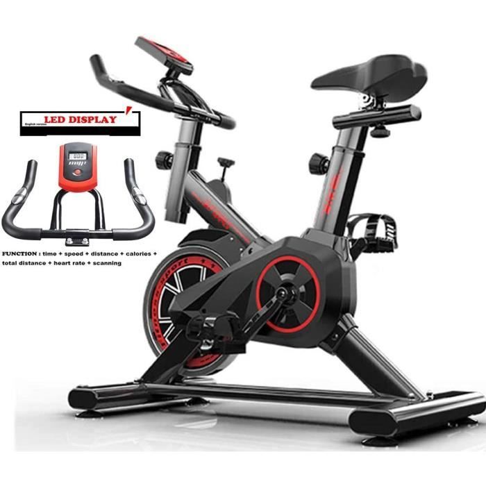 XWDQ Fitness vélo d'appartement, Exercice du vélo d'intérieur Vélo de Cyclisme en Salle, Stationnaire avec afficheur LCD, Appareil d