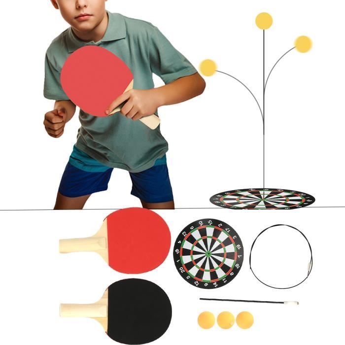 Dispositif d'entraînement d'intérieur de formateur de tennis de table à tige souple élastique-CWU