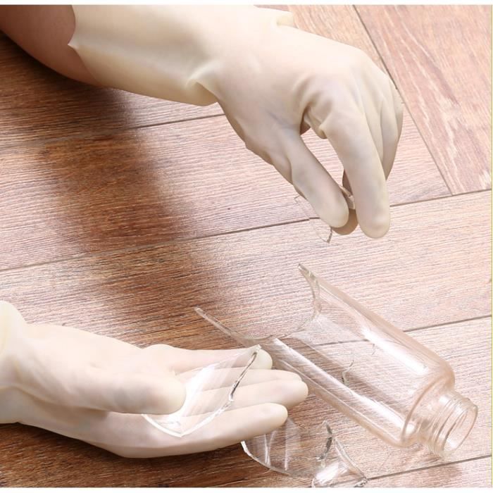 1 paire de gants en nitrile transparent extra épais