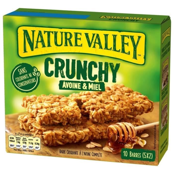 NATURE VALLEY - Crunch Avoine Miel 210G - Lot De 4