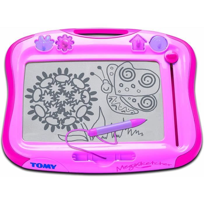 ARDOISE MAGIQUE TOMY - Ardoise Magique Megasketcher Classique Rose, Tablette Dessin Idéale pour un Cadeau de Noël, P11