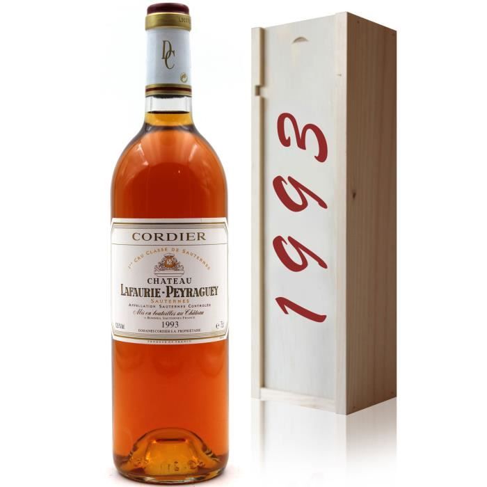 Coffret Château Lafaurie-Peyraguey 1993 Blanc 75cl AOC Sauternes 1er Grand Cru classé