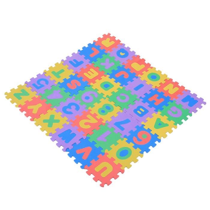 36 pièces tapis de sol en mousse imbriquée bébé mousse EVA douce enfants tapis de jeu Alphabet et chiffres tapis de jeu de