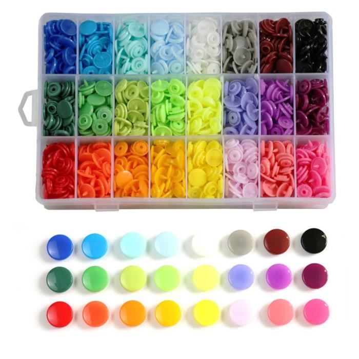Fermeture Boutons,T5 boutons en plastique avec boutons pression ensemble de pinces pour vêtements couture, bavoirs, - Type B360Pcs