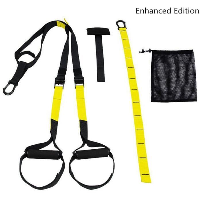 Sangle De Suspension Kit d’ Entraînement De Résistance Réglable Avec Ancre De Porte, Sac De Transport, Sangle d'attache