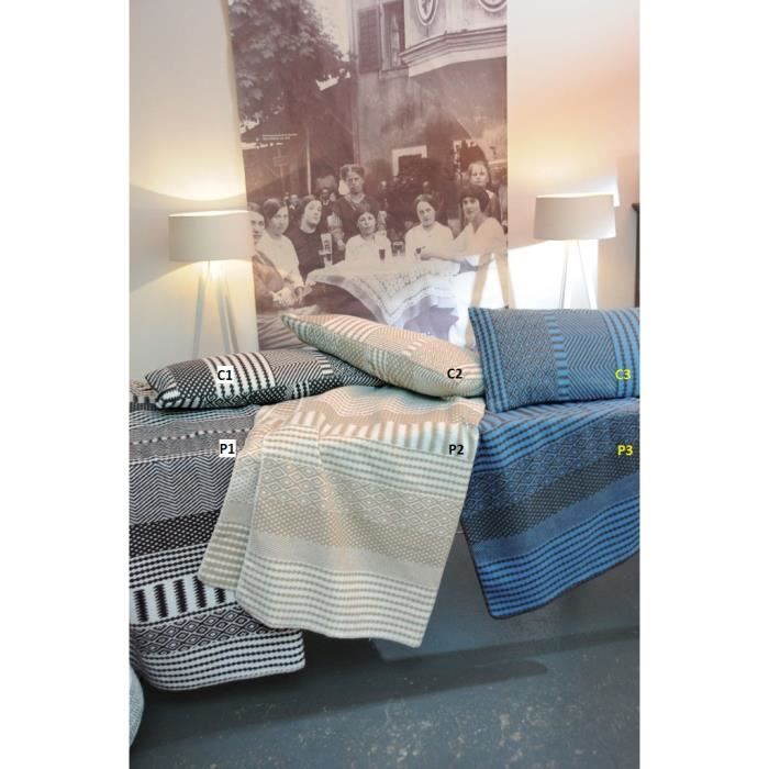 C2. Enveloppe de coussin 40 x 80 cm avec motifs variés - naturel