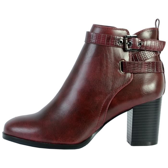 Boots The Divine Factory QL4032 Bordeaux Femme