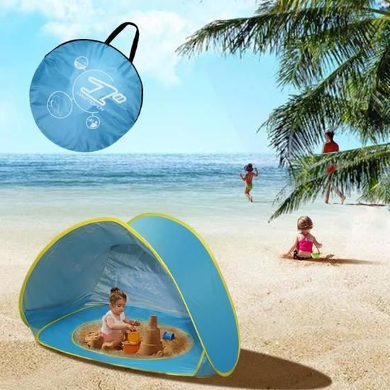 Automatique de la Tente de plage avec un fond détachable Spécial pour Bébé et Enfant-Bleu