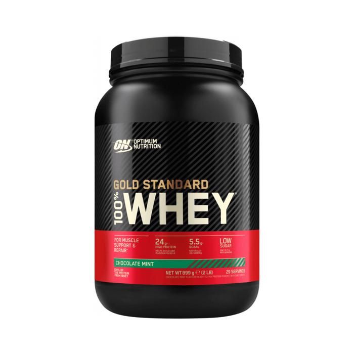 OPTIMUM NUTRITION Pot 100% Whey Gold Standard Chocolat Menthe - 908 gr