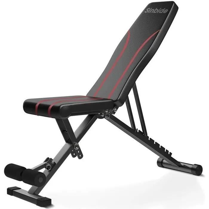 SINBIDE® Banc de Musculation incliné Pliable Multifonction, Dossier réglables en 7 Positions, Formation d'exercice Max 200KG