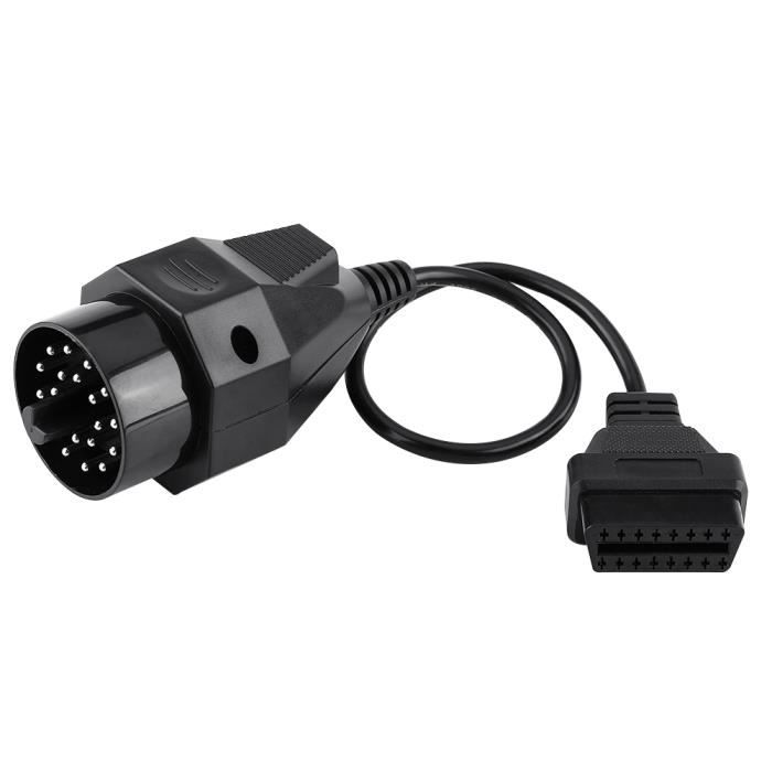 Câble de Scanner de connecteur adaptateur OBD2 20 broches à 16 broches pour BMW E36 E38 E39 E46 E53 X5 Z3 noir