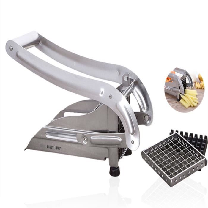 Coupe-frites en acier inoxydable coupe-pommes de terre Machine de découpe outil de coupe de frites frites pressées la main coupeur
