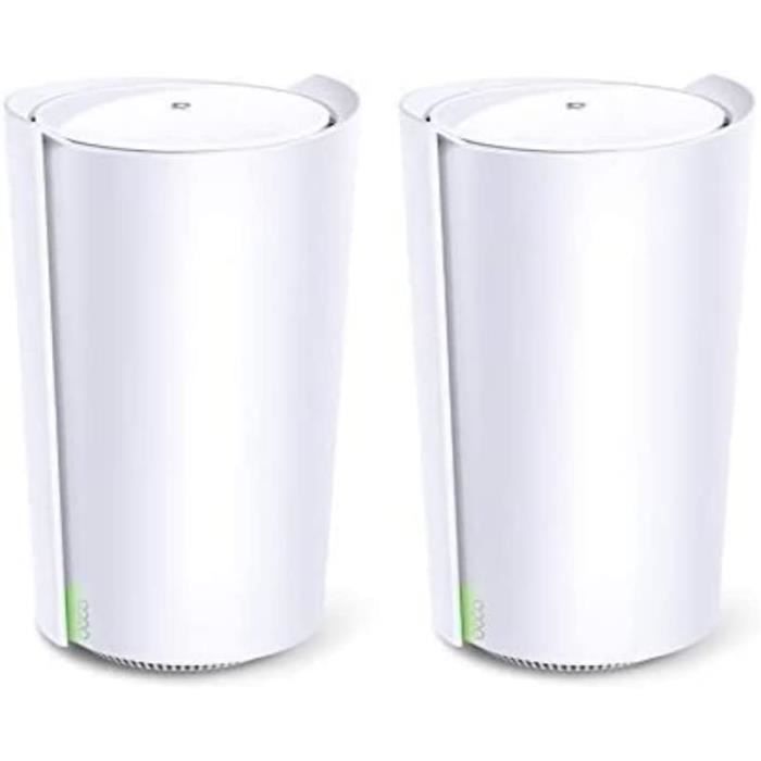 TP-Link Deco WiFi 6 Mesh AX 6600Mbps Deco X90(2-Pack), Couverture WiFi de 500㎡, Compatible avec toutes les Box Fibre