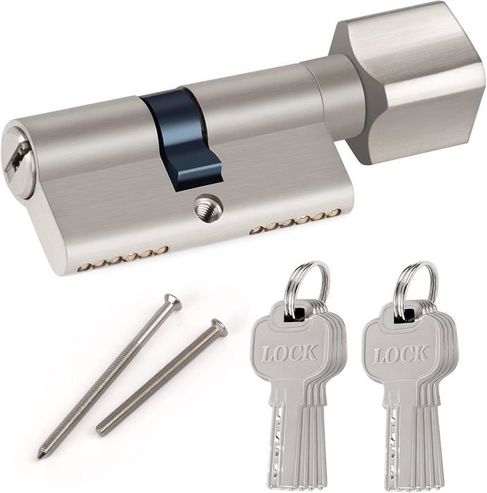 Hengsong Cylindre De Serrure 30/30, Cylindre Profilé Pour Porte D'entrée, Serrure De Sécurité