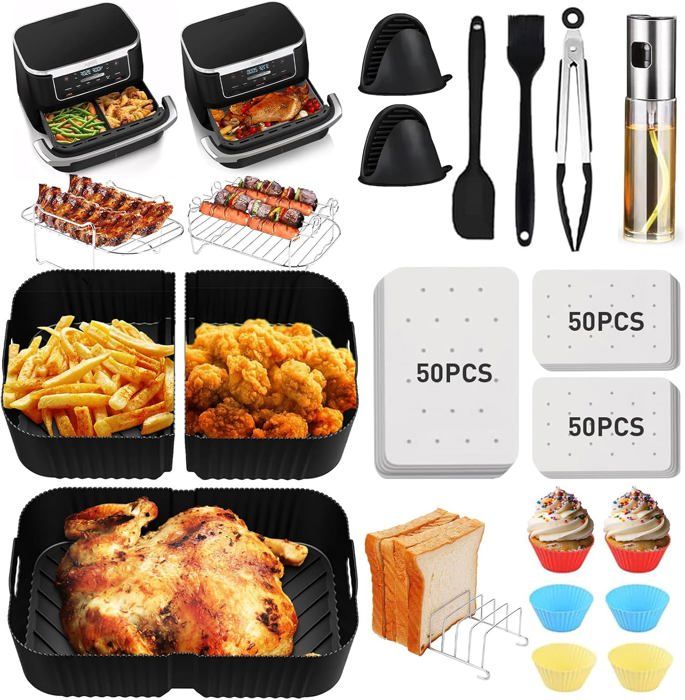 Philips 2000 Series Airfryer Kit 4 Accessoires Air Fryer 19cm - Moules Silicone Pour Philips, Ninja, Cosori Et Autres Friteuses Moule Silicone Friteuse Sans Huile