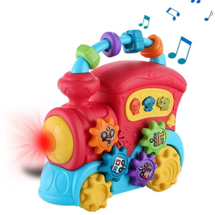 KENLUMO Jouet Musical Enfant Jouet train musical rougeMusique Rotatif Jouet