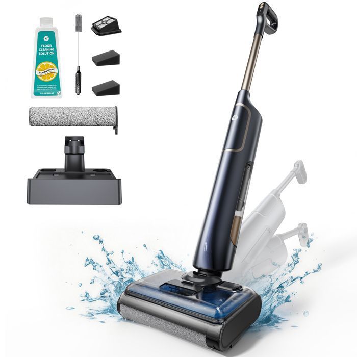 Vactidy Cleanova X7 - Aspirateur Balai Laveur Sans Fil - 20 kPa 50 Min 14 L - inclinable à 180° - Nettoyage de Bord - Humide/Sec - Vactidy france