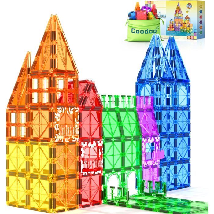 Jeux de blocs de construction magnétiques pour enfants, jouet d'apprentissage Mo