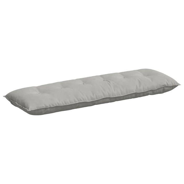 Coussin de dos en microfibre - vidaXL - 160x50 cm - Gris clair - Rembourrage polyester - Housses amovibles