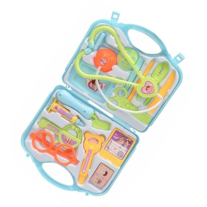 Jouet de docteur - FAFEICY - 15 pièces - Stéthoscope - Éducatif - Plastique bleu clair