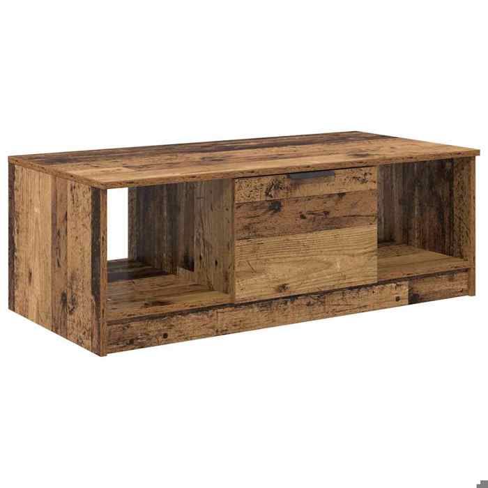 En solde Table basse de salon (1 pc) - UU - Petit Table dappoint - Bois Ancien 102x50x36cm Bois dingénierie L7719