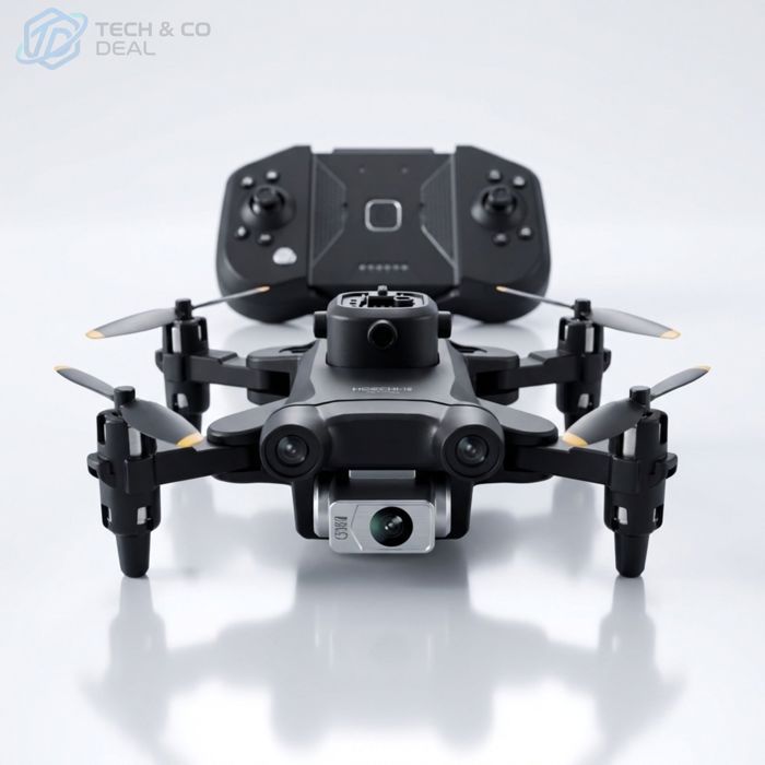 Mini Drone K9 Avec Caméra 4K HD Pliable – WiFi FPV, Évitement Obstacles, Flux Optique, Vol Trajectoire, 50x Zoom, 20 Min De Vol, Cadeau Adulte Enfant