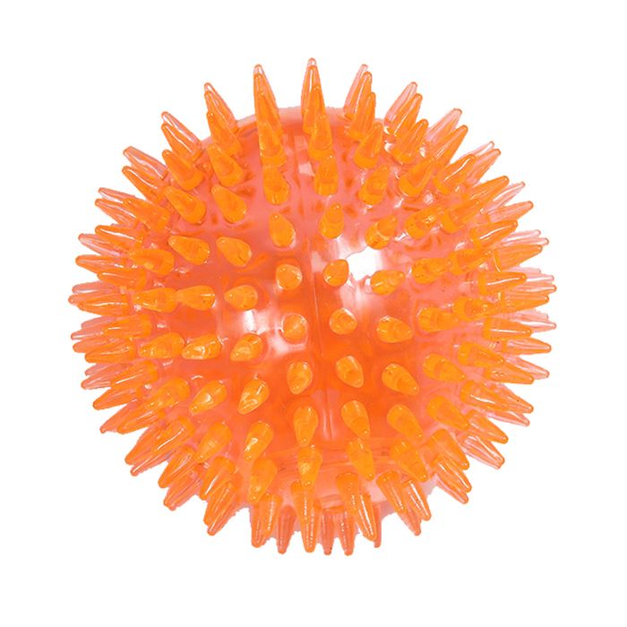 Jouet à mâcher pour chien - Phoesky - Caoutchouc TPR écologique - 6.5 cm - Orange - Voix intégrée - Utilisation molaire