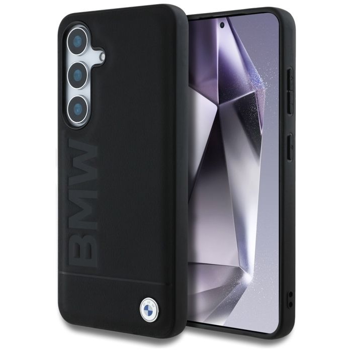 Étui en cuir - BMW - Samsung Galaxy S25 - Noir - Cuir - Compatible Galaxy S25