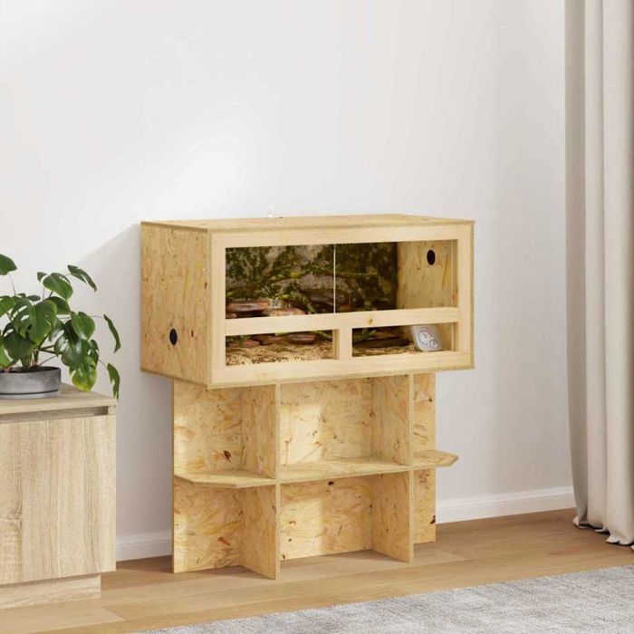 Vidaxl Terrarium Marron 80 X 40 X 90 Cm Osb
