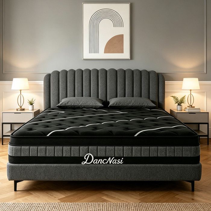 Matelas - 140 x 190 - 30 cm épaisseur - Mousse à mémoire & ressorts ensachés - Fermeté moyenne H3