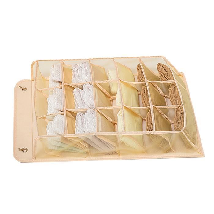 Organisateur Mural Transparent Pour Sous-vêtements, Chaussettes, Bijoux - Dimensions 37x10,6x8,3cm - Avec Couvercle Anti-poussière