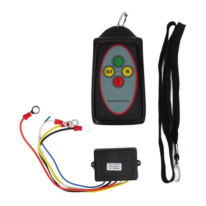 Kit Télécommande Treuil Sans Fil 50 Pieds - Contrôleur DC12V Précis Et Durable Pour SUV Télécommande Winch 50 Pieds