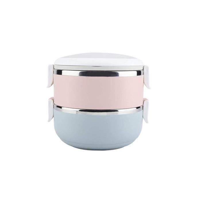 Lunch Box Isotherme Lille Home 1065ml - Boîte Bento Vide Avec Couverts, Rose