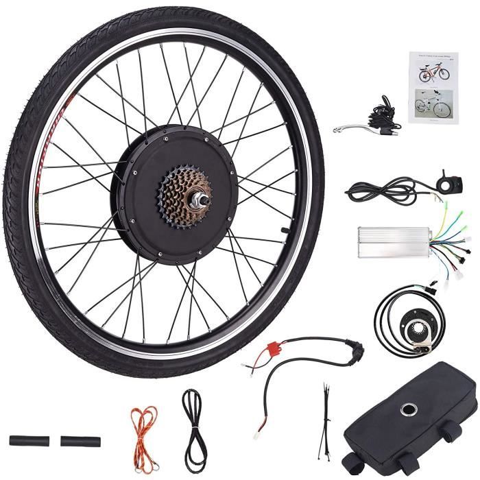 26 Roue Electrique 48v 1000w Kit De Velo 66 Cm Pour Velos Roue Avec Moyeu Moteur Pour E Bike Kit De Conversion Roue Arriere Prix Pas Cher Cdiscount