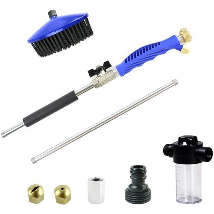 lance a eau haute pression pour tuyau d arrosage nettoyage puissant lavage de voiture avec 2 buses bleu cdiscount bricolage