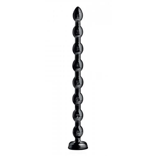 Plug Anal XXL Mega Butt Balls - 26 X 8,5 Cm - À Ventouse - PVC Noir - Sextoy Neuf