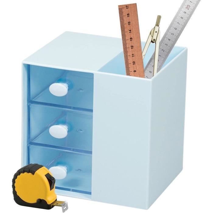 Organisateur De Bureau En MDF - Porte-stylos, Livres, Fournitures - 15 Pièces, Couleur Merisier - Pour Chambre, étude, Bureau - 4