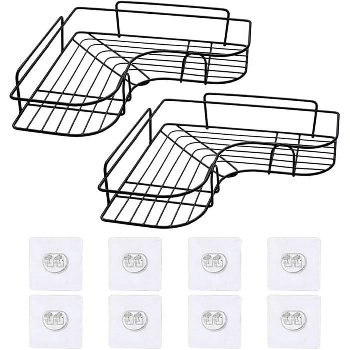 Étagère De Douche à Ventouse Sans Perçage - Organisateur D'Angle, ABS, Pour Salle De Bain Ou Cuisine
